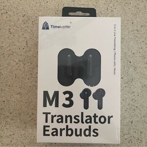 Timekettle M3 Language Translator Earbuds Black New Sealed In Box